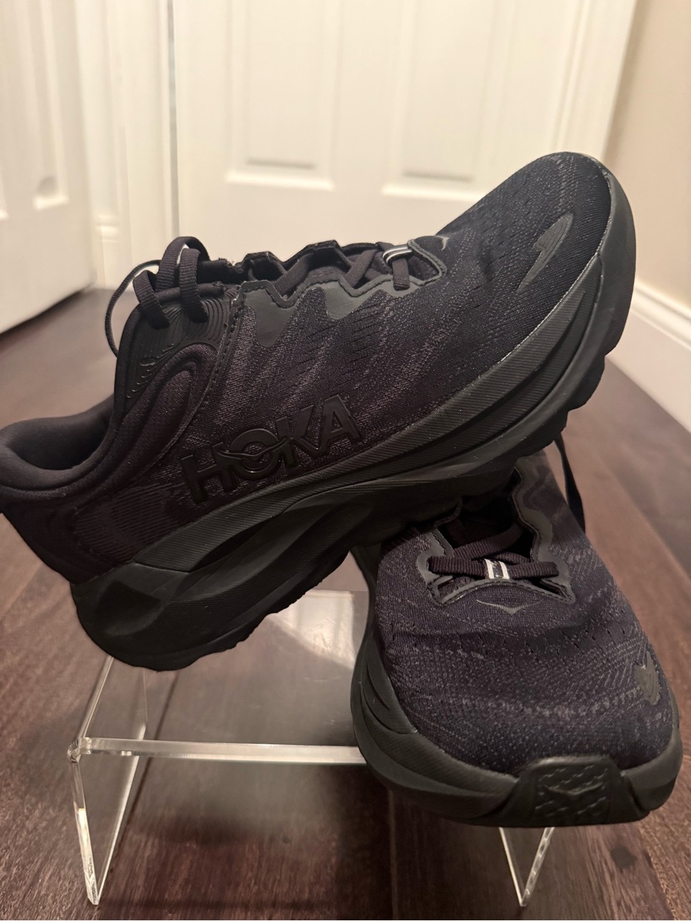 Hoka Men's Black Athletic Running Shoes . EUC